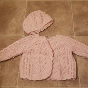 Janie and Jack cardigan and hat